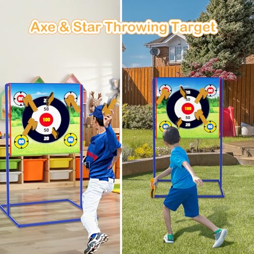 VATOS Jeu de cibles de lancer de hache - Plusieurs modèles de cibles à lancer - Jouets pour enfants et adultes – Image 3