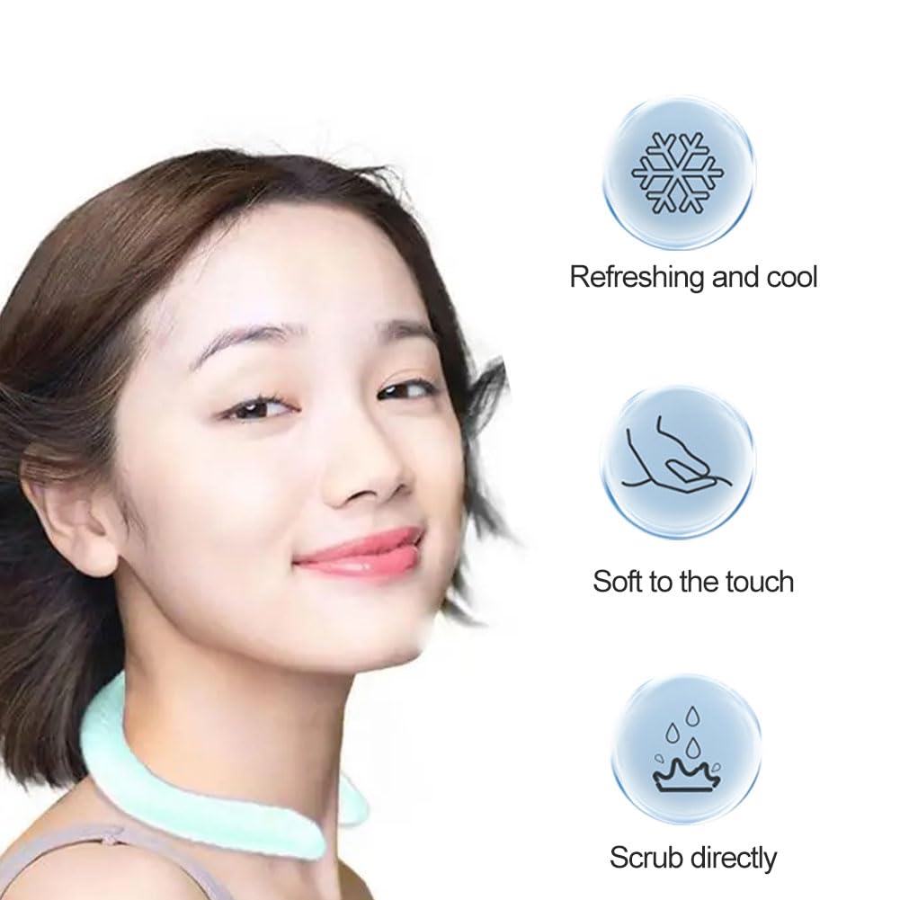 Tubo de Enfriamiento para el Cuello,Bolsa de Hielo Reutilizable para Nevera,Envolturas de Cuello de Enfriamiento Portátil,Anillo de Enfriamiento,Alivio de Sofocos y Fiebre,para el Calor Del Verano