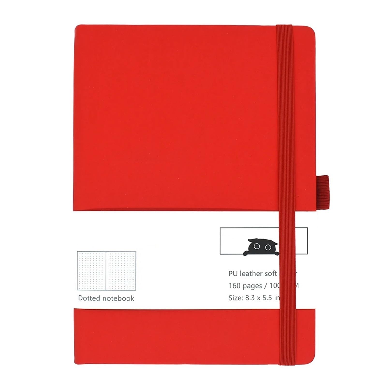 Notizbuch Softcover Gepunktete Notizbücher im A5-Format, Softcover, Notizblock, Tagebuch, Wochenplaner, Briefpapier for Schüler, Schule, Bürobedarf(Red)