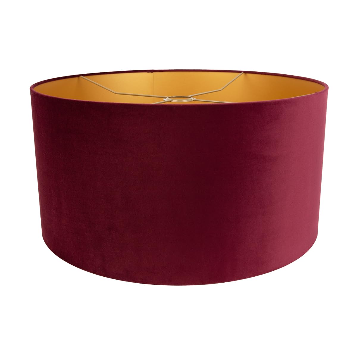 Qazqa Modern Lampenschirm - Cilinder Velours - Rot, supports-e27, diameter 50 centimeter
