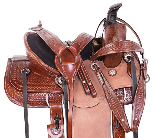 Acerugs 10” 12” 13” 14" Crystal Hand Carved Western Leather Youth Kids Pleasure