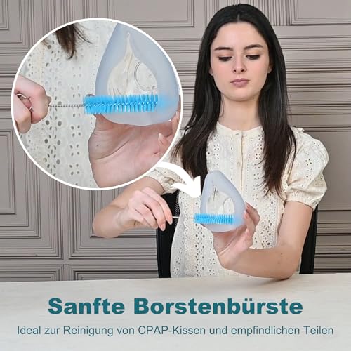 CPAP Schlauch-Reinigungsbürsten-Set – 2,1 m flexibler Reiniger für 15 & 19 mm Schläuche | Zubehör für Masken-Hygiene