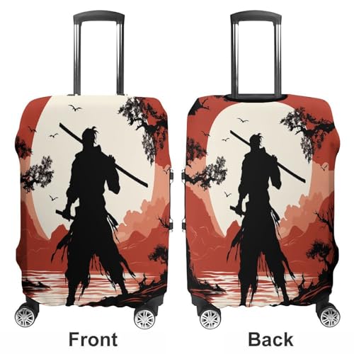 Housse valise polyester Samurai blanc L : protection élastique et lavable
