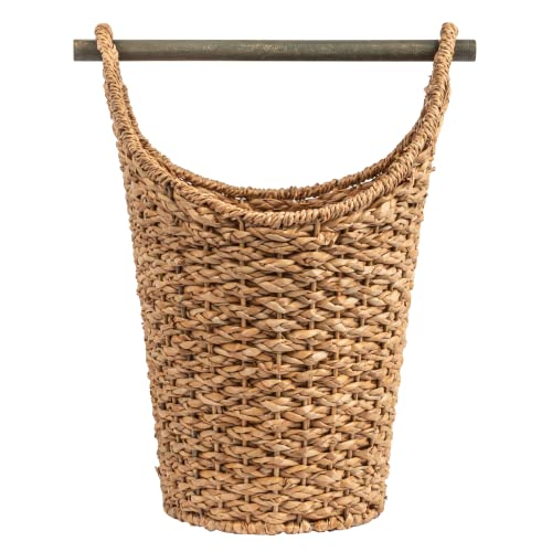 Creative Co-Op Bankuan Braided Oval Toilet Paper Wood Bar Bathroom Basket, Natural #TOP7
