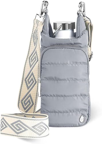 WANDERFULL Crossbody HydroBag - Soporte para botella de agua - Bolsa acolchada para botellas - Portabotellas de agua con correa