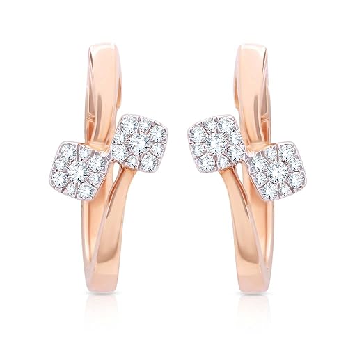 18KT (750) Diamond Earring for Women-DERD18074540