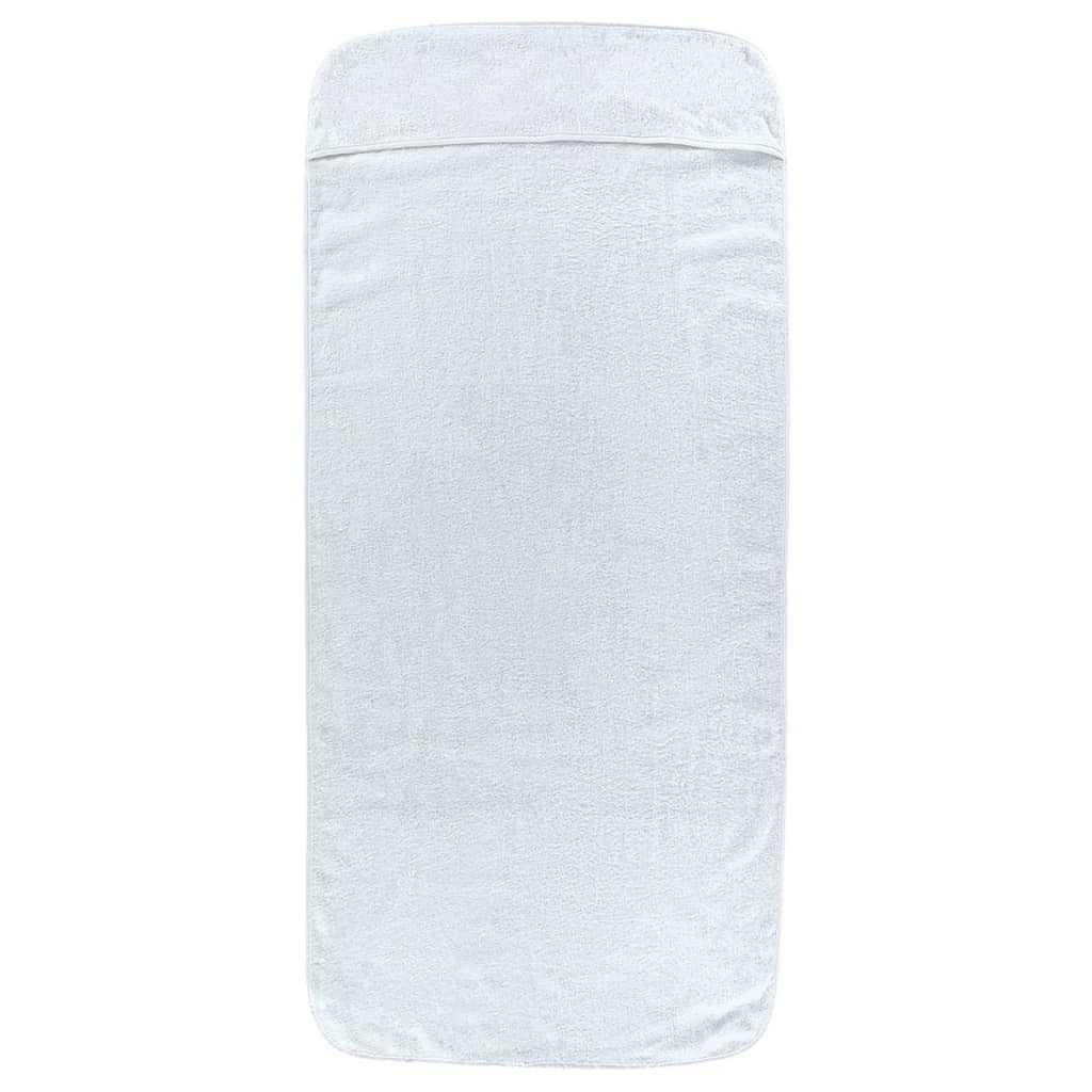 Toallas de playa 6 piezas blancas 60 x 135 cm, tela 400 g/m², toalla de piscina, para viajes, viajes, picnic