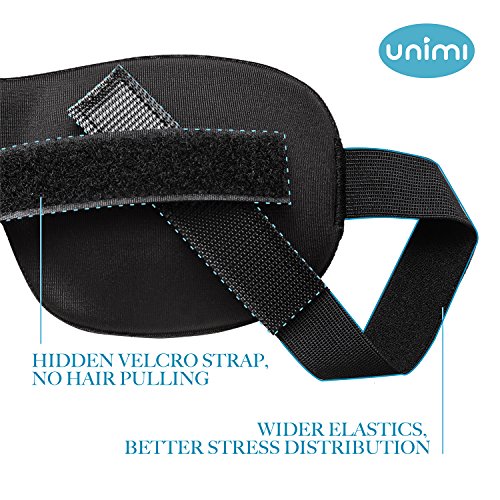 (4packs) Unimi Sleep Mask for Woman and Man, Upgraded Contoured 3D Eye Mask Eye Cover, Comfortable Sleeping Mask No Pressure On Your Eyeballs, Create Total Darkness Black Purple Blue Grey Navy