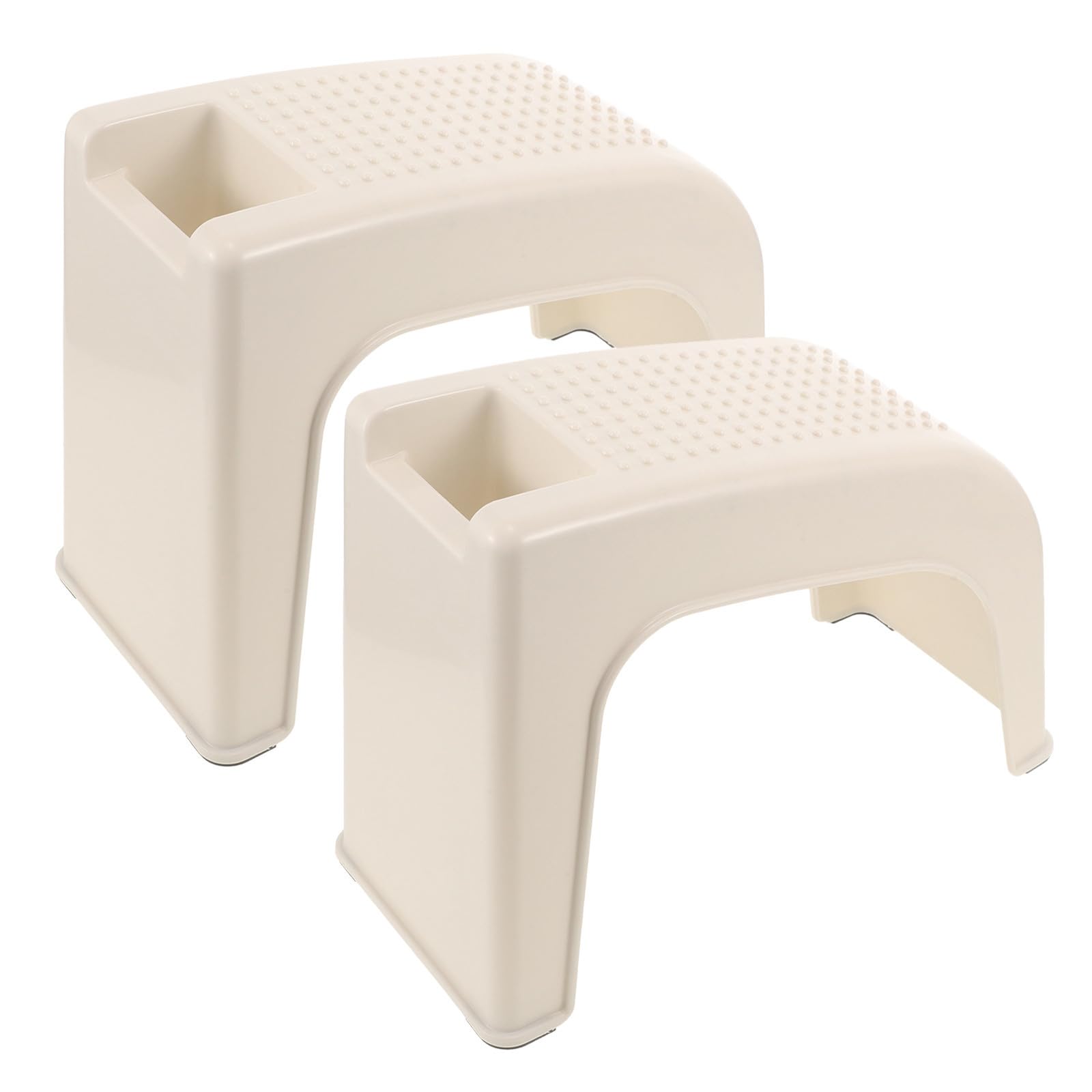 Reposapiés para pedicura Cabilock de plástico beige con base estable y plataforma antideslizante