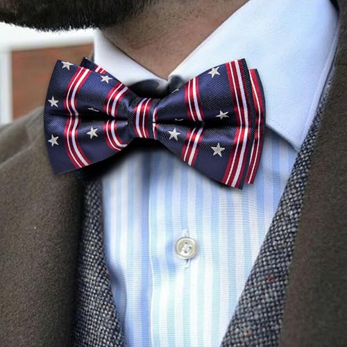 Image of YOHOWA Mens Bow Tie Set Paisley Pre-tied Bowties Adjustable with Handkerchief Cufflinks Gold Ring Set Wedding Prom Party