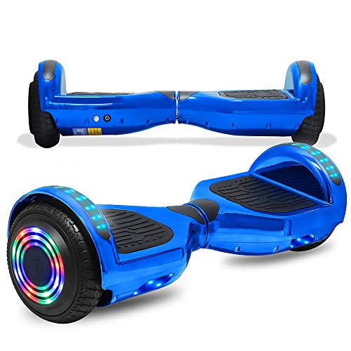 CHO POWER SPORTS Electric Hoverboard Safety Certified Hover Board Electric Self Balancing Scooter with Built in Speaker LED Lights Wheel