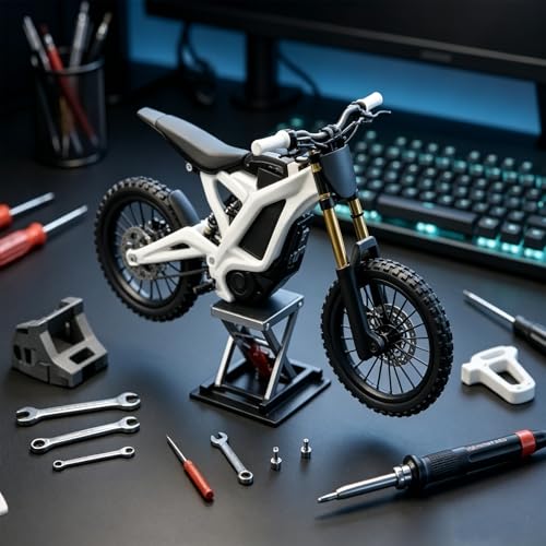 Modelo de moto eléctrica escala 1:9 compatible Surron Light Bee X miniatura 5