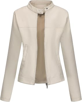 Faux Leather Jacket Women Bomber coat Women's Belted Motorcycle Jacket