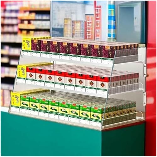 Étagère pour présentoir à cigarettes pour magasins à poussoir fluide