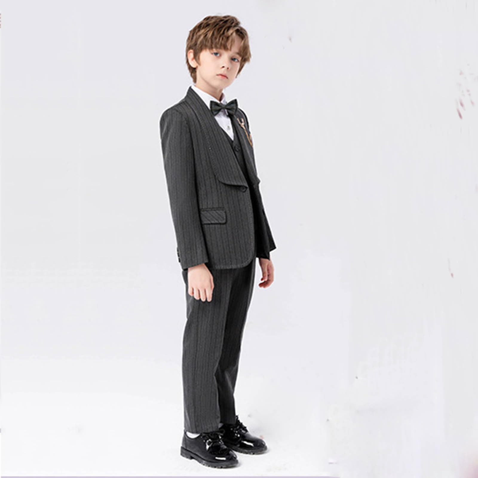 Generico Completo Formale Ragazzo Giacca A Righe per Performance E Feste Abito Elegante