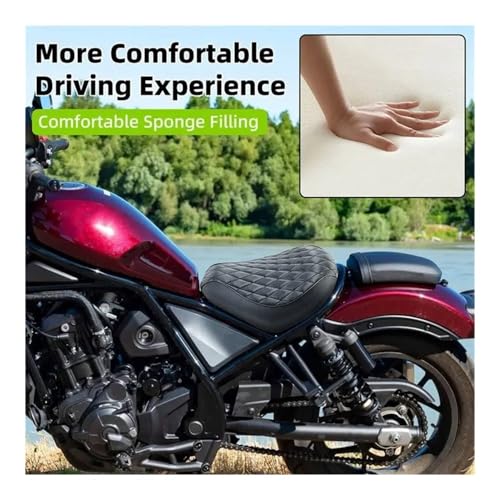 Cojín de asiento para motocicleta Rebel CMX 1100 2021-2025 negro 5