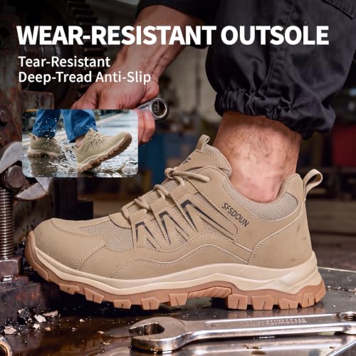 Image of Steel Toe Safety Shoes for Men Light Comfort Work Shoes.