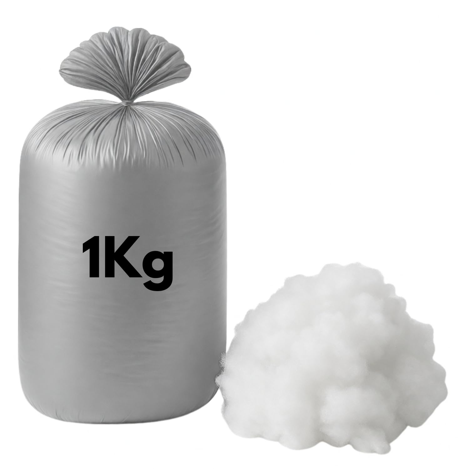 Ariyah Collections White Fluff Stuffing 1Kg, Polyester Fluff Hollowfibre Filling, Craft Filling Plush Fill Fibre Pillow Insert, Pillow Filler Stuffing For Crochet (1Kg)