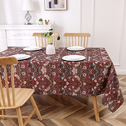 Crochet Lace Tablecloth With Tassel | Rectangular Table Cover 55x79 Inch For Wedding Party - View #9