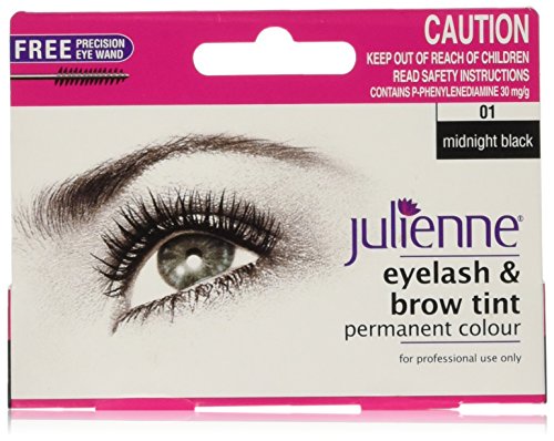 Julienne Eyelash and Eyebrow Colour Tint Black 15ml