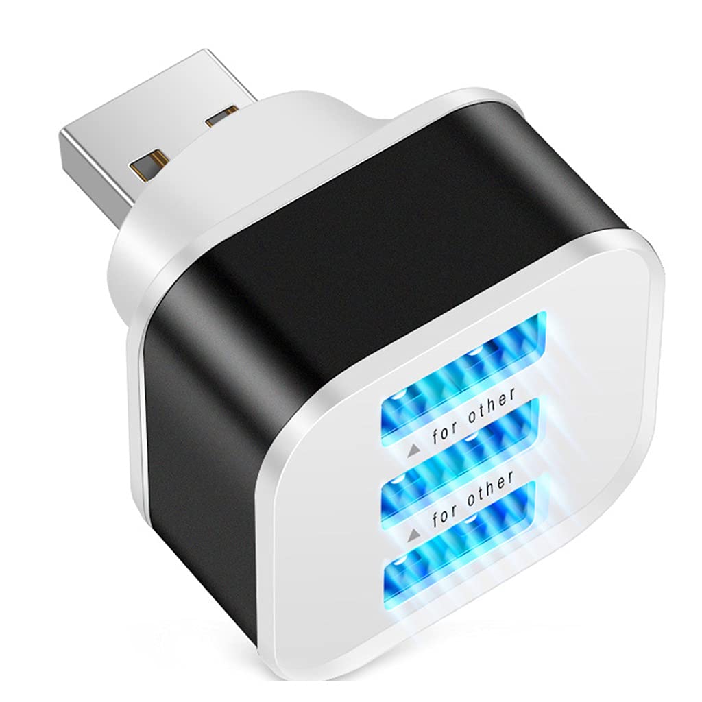 Usb2 0 Hub Dock 3-Port USB Splitter USB 2 0 3-Port Charger Black Golden Wide Compatibility Charger Usb2