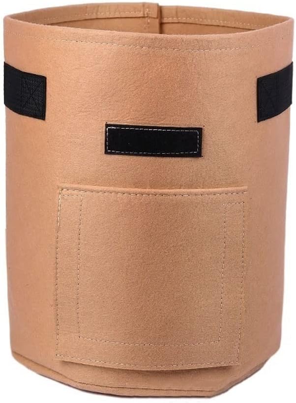 Aeration Fabric Pots Thickened Non-Woven Plant Bag Seedling Bag with Handle Flower Pot Bag Suitable for Vegetable Potato Plant Growth Bag 3 Packs Grow Bags (Color : C, Size : M30*35)