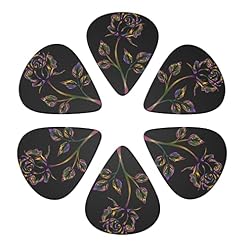 Lot de 6 médiators pour guitare acoustique, guitare électrique, basse, ukulélé Noir/doré - Les Beatles, Paul McCartney, John Lennon, RIngo Starr, George Harrison Lot de 6 médiators pour guitare acoustique, guitare électrique, basse, ukulélé Noir/doré – Image 4