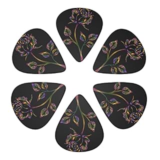 Lot de 6 médiators pour guitare acoustique, guitare électrique, basse, ukulélé Noir/doré - Les Beatles, Paul McCartney, John Lennon, RIngo Starr, George Harrison Lot de 6 médiators pour guitare acoustique, guitare électrique, basse, ukulélé Noir/doré – Image 4