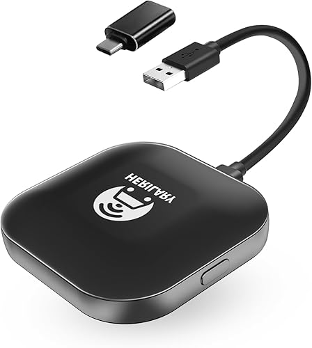 Adaptador inalámbrico Android Auto para automóvil, se conecta automáticamente a Android Auto, convierte con cable a inalámbrico, fácil configuración