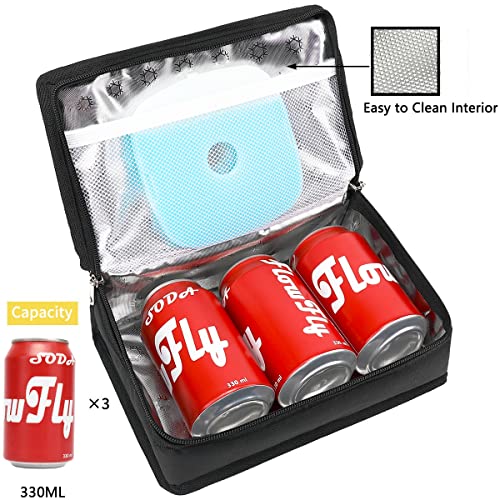Flowfly FW-US-IB01S-B03 Small Insulated Lunch Box Portable Soft Bag Mini Cooler Thermal Meal Tote Kit thumb #4
