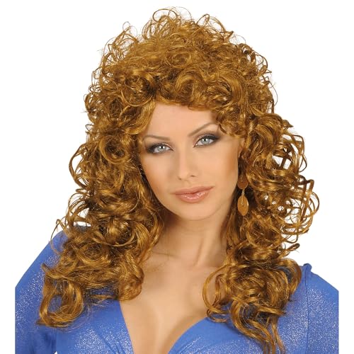 Perruque bouclée longue noire naturelle pour femme en cheveux synthétiques premium