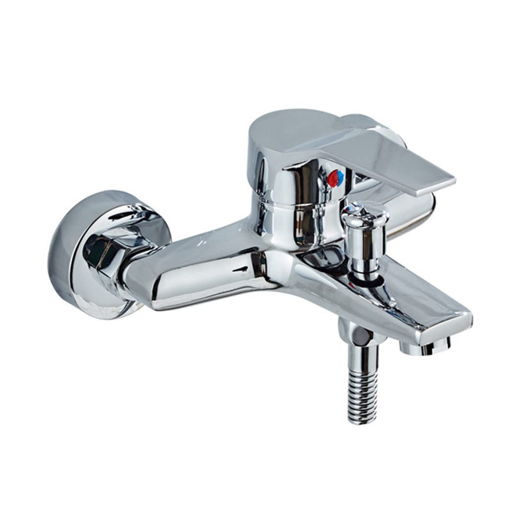 Pomme de douche laiton 20,3 cm anti-corrosion et bras long contre le mur