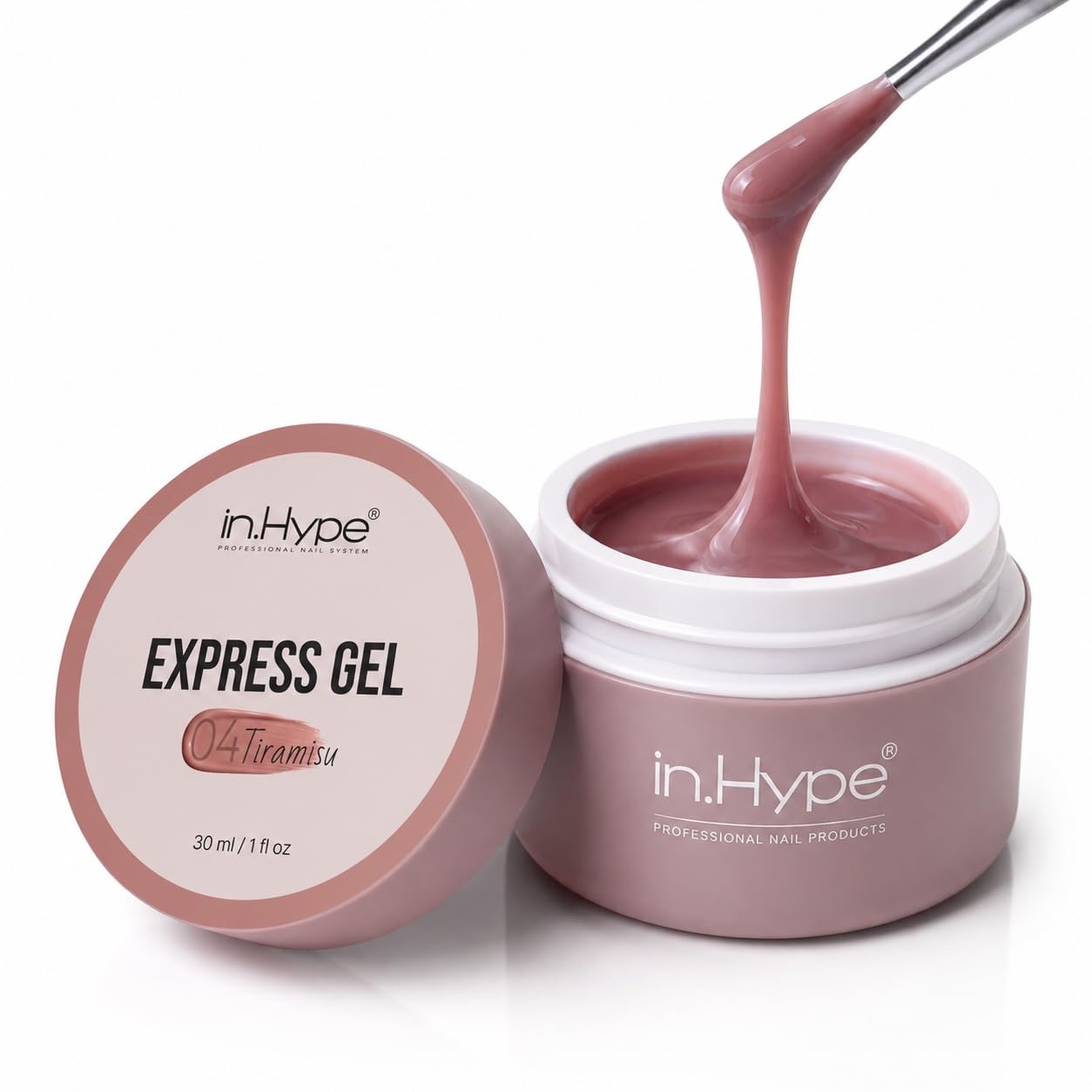IN.HYPE Express/Liquid Builder Gel/Hard Gel in a Pot Hema, TPO- free for Nail Enhancing/Overlays/Strengtenning (Gelato #6)