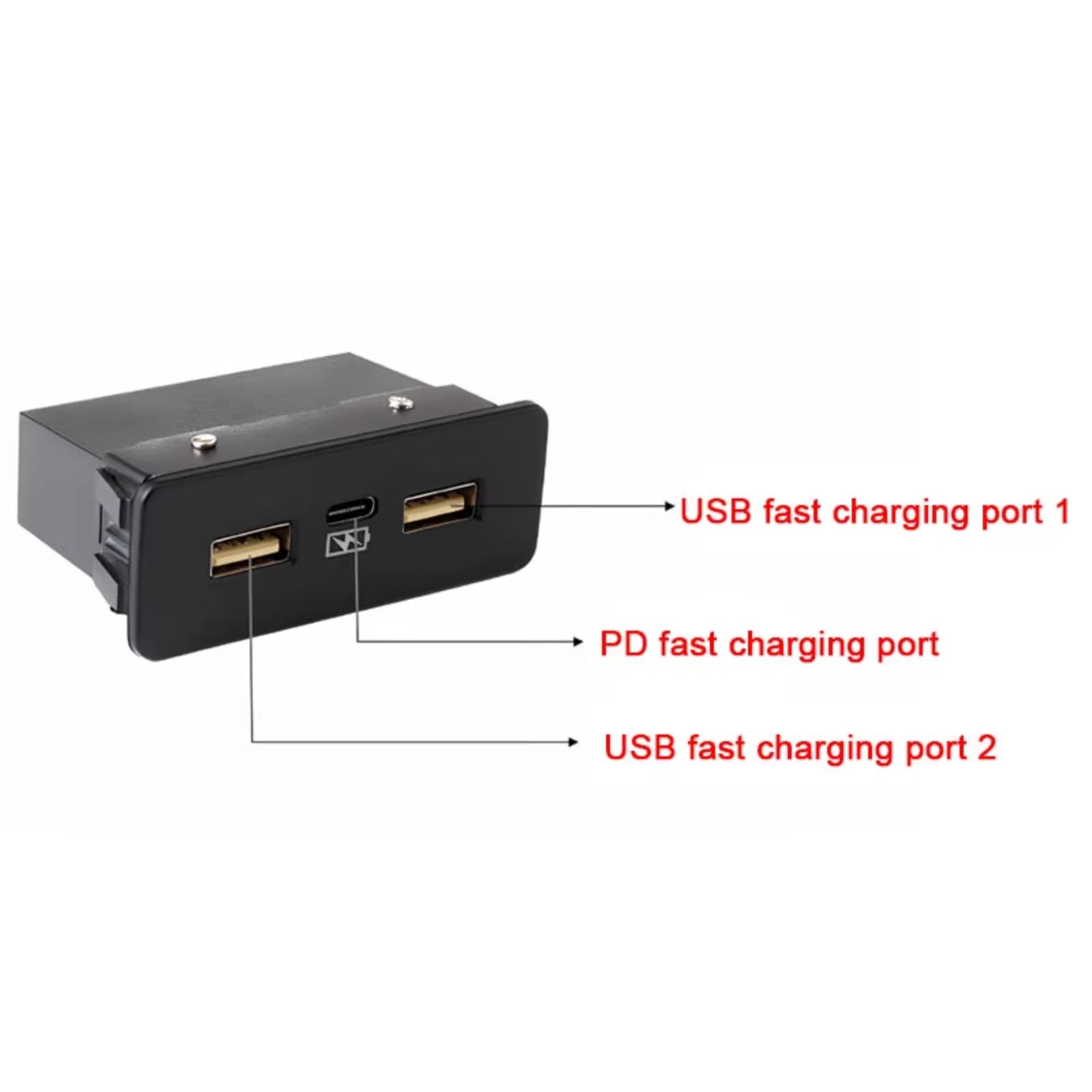 Enchufe módulo USB AUX Conector USB De Consola Compatible Con CRV Para Civic Para Accord Car Dual Single PD Tres Puertos Rápido Para Cargador