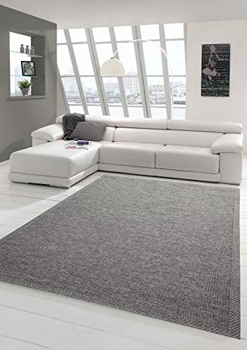 Teppich-Traum In- & Outdoor Teppich Sisal Optik | Küche Wohnzimmer Terrasse Balkon | grau - Größe...