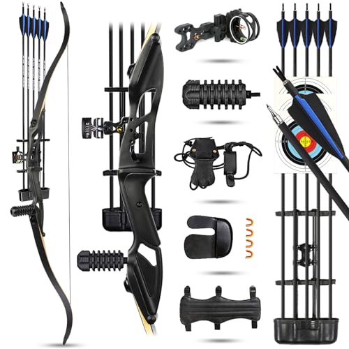 Ensemble Arc Recurve Démontable 56 Pouces Haute Résistance 30-40 lbs