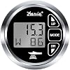 Faria 13752 Chesapeake Stainless Steel Depth Sounder with Air and Water Temperature Transom Mounted Transducer - 2, Black