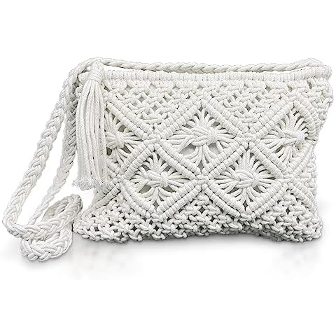MIVAIUN White Woven Cross Body Bag Cover