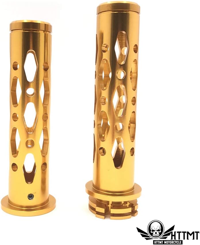SMT- Motorcycle 7/8" Hand Grips Handle Bar For Suzuki GSXR600 750 1000 Honda CBR600RR Gold