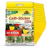 Neudorff Gelbsticker gegen kleine fliegende Schädlinge wie Trauermücken, insektizid frei, geruchlos, 10 Stück