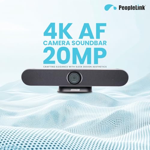 Image of 4K AF Camera Soundbar 20MP 120 Wide-Angle Captures 4K UHD Video and Offers 5X Digital Zoom,AI-Enhanced Features,CMOS Len,Camera, mics and Speaker in one bar, 4 beamforming mics - Black
