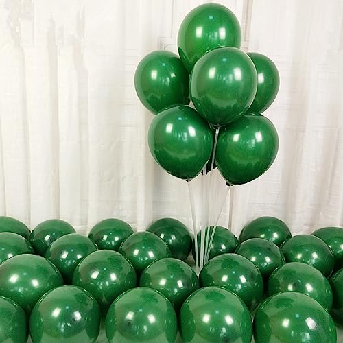 Image of 5 inch Dark Green Party Balloons, 100 pcs Mini Green Latex Balloons for Birthday Wedding Baby Shower Decorations(Dark Green)