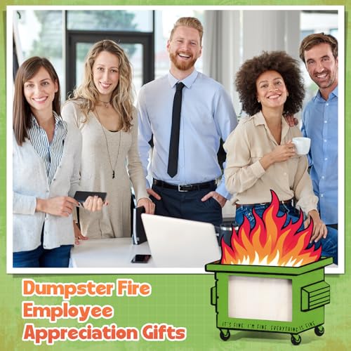 Yerliker 1 Set Dumpster Fire Picture Frame Desk Decor Employee Appreciation Gifts 4.7 x 5.7 Inches Mini Photo Frame Funny Office Gifts for Coworkers(Light Green) - Image 6