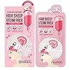 Mediheal Hair Sheep Steam Pack 5 Sheets, Hair Mask for Intense Hair Repair for Damaged and Rough Hair, steaming hair mask for All Hair Types for At-Home Spa Experience