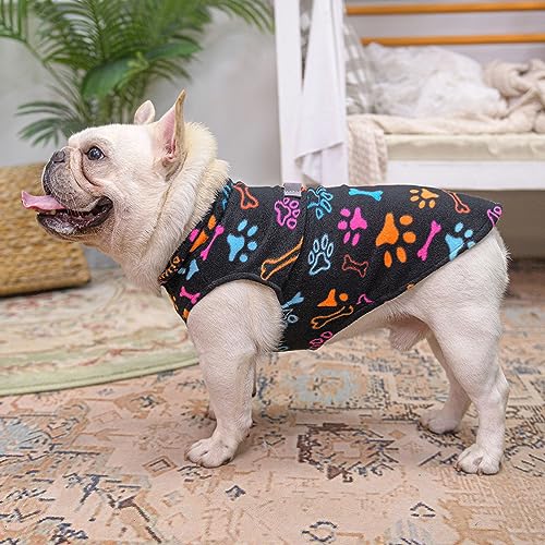 BEAUTYZOO Hundepullover Fleece Weste Hund Kleidung Winter Warme Hundeweste für Kleine Hunde Weicher Fleece Hundejacke mit D-Ring Pullover für Mittel Großen Hund, Weihnachtspullover