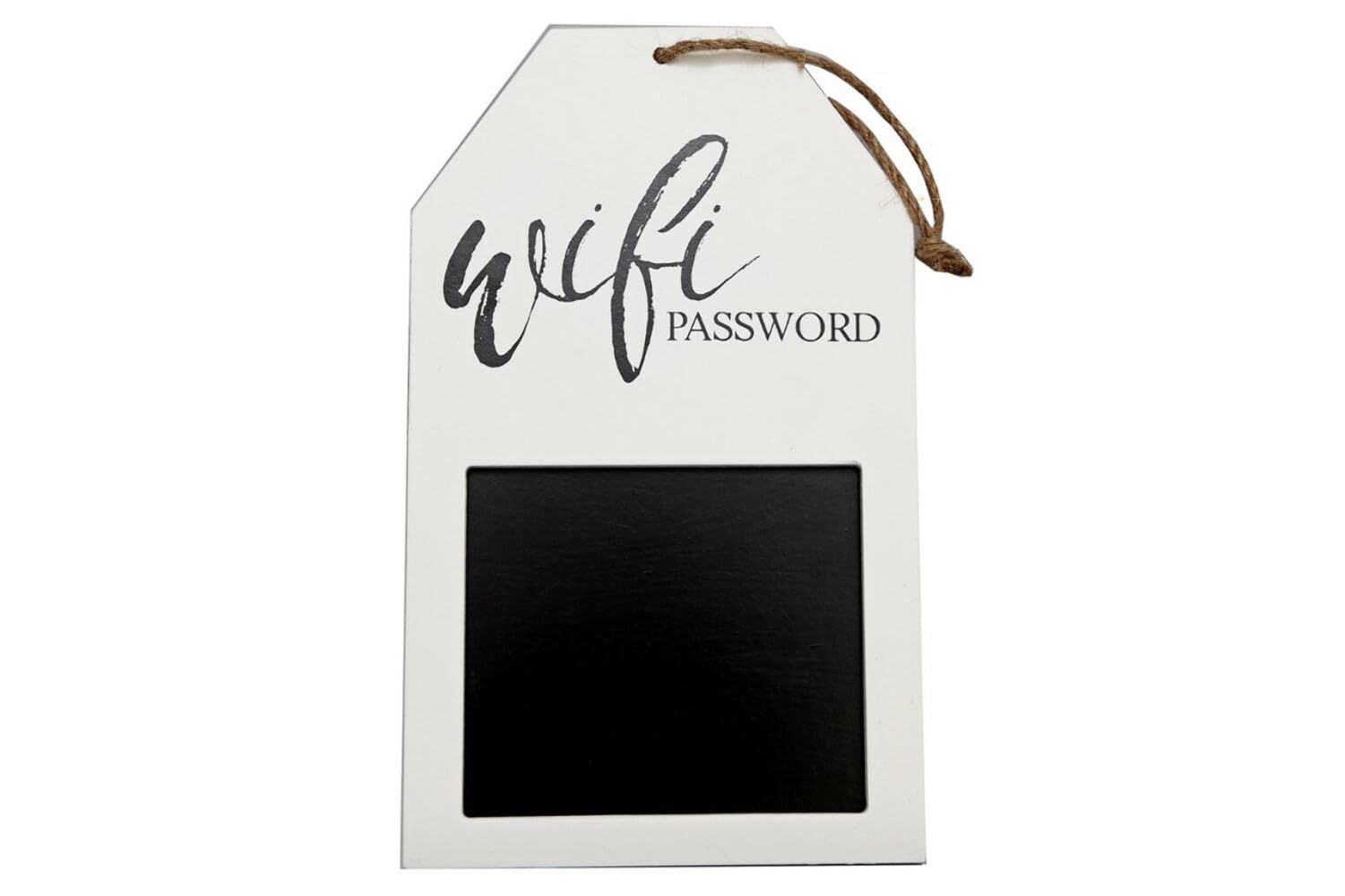 Heart Of The Home Wooden Wifi Password Hanging Plaque Blackboard Sign Wi-Fi 15 X 25Cm