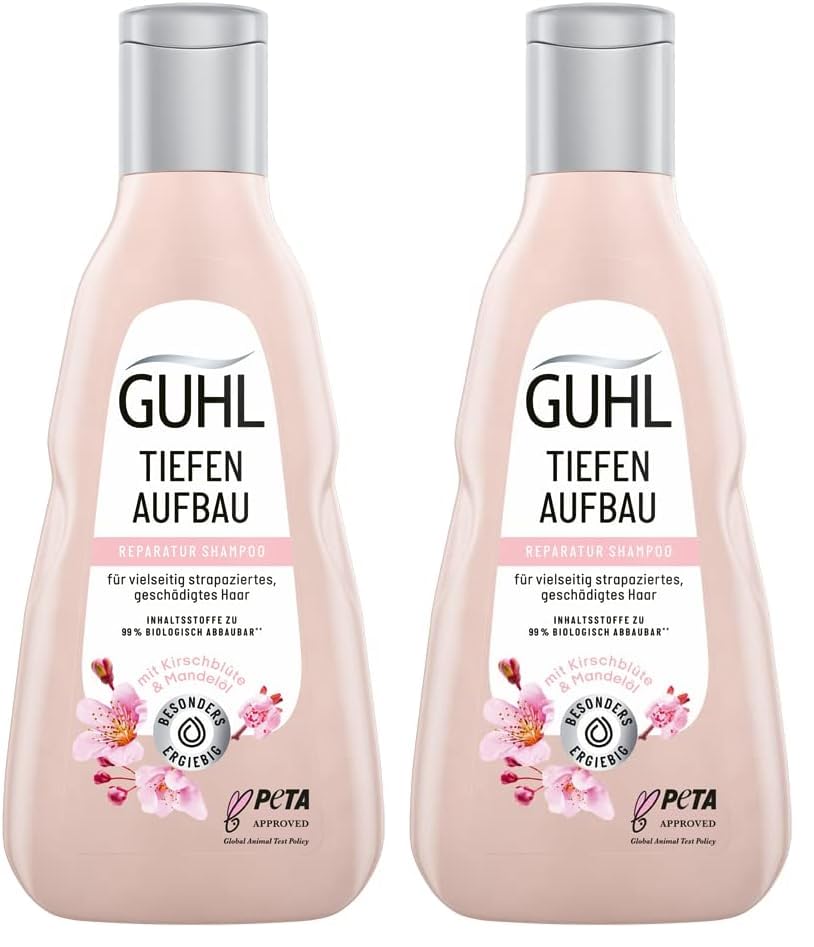 Guhl Tiefen Aufbau Shampoo - Inhalt: 250 ml - Reparatur für geschädigtes Haar (Packung mit 2)