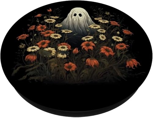 Miniatura 2 de Disfraz de Halloween, vintage, floral, fantasma, calabaza, divertido, gráfico, PopSockets intercambiables