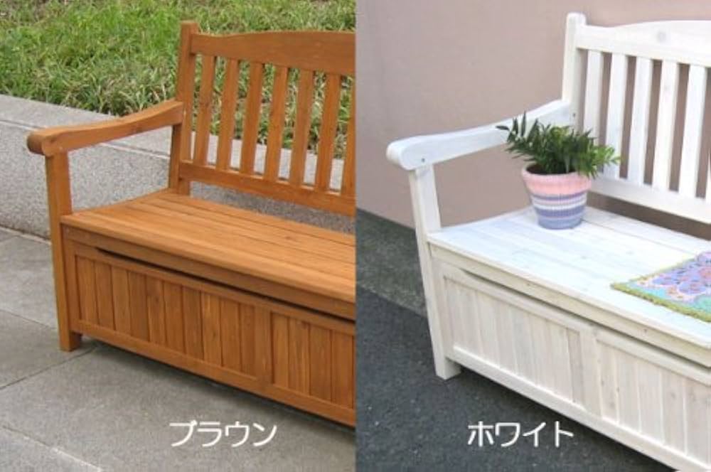 ガーデン収納庫付ベンチ120 ガーデニング ベランダ ベンチ 庭 収納 木製 Amazon | ガーデンガーデン ガーデン収納庫付きベンチ(ベンチ