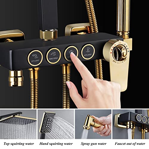 Ensemble de douche à effet pluie de luxe pour salle de bain moderne chic